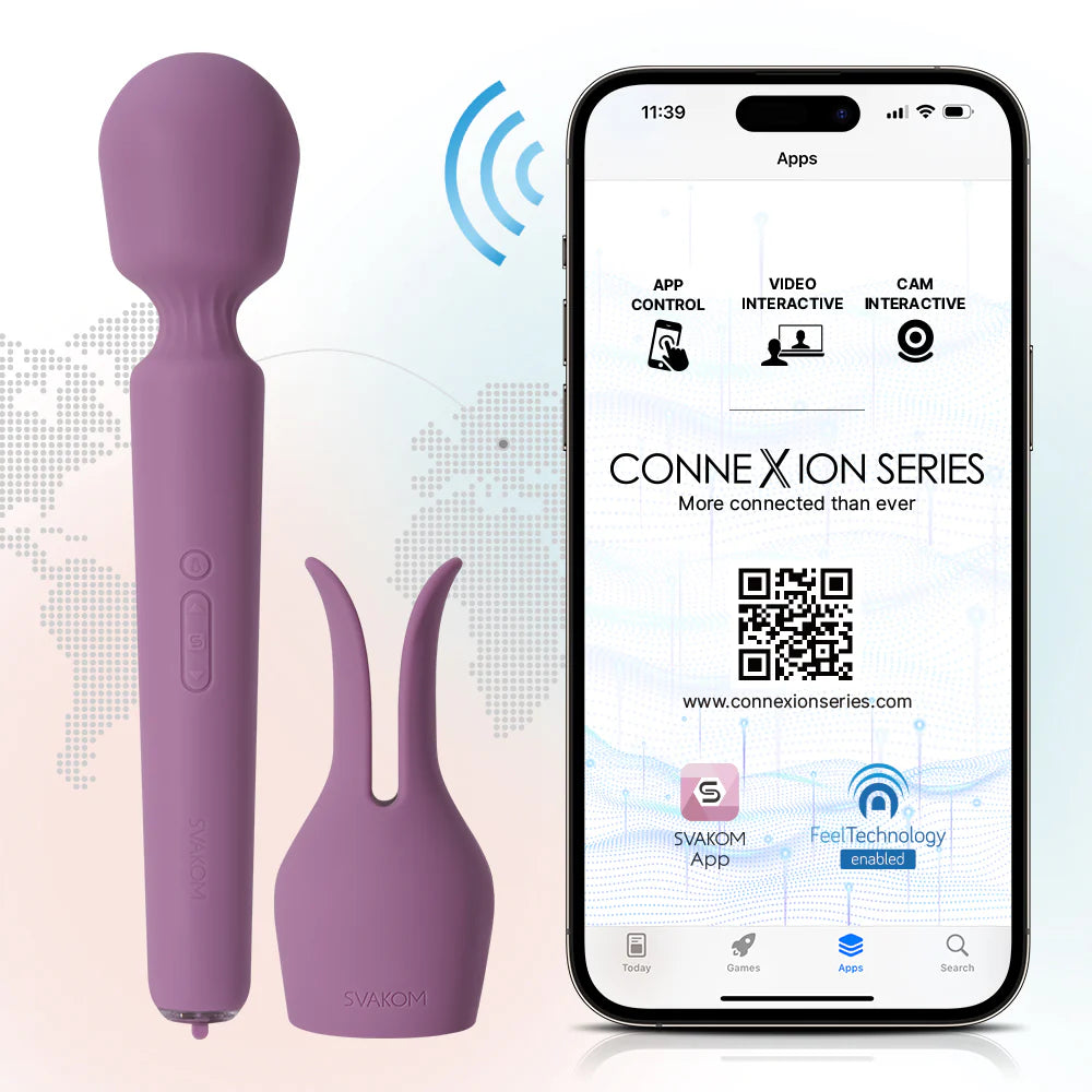 【初・中級】【特大電動マッサージ器 うさ耳アタッチメントが斬新!】【正規品】【SVAKOM】 EMMA NEO2