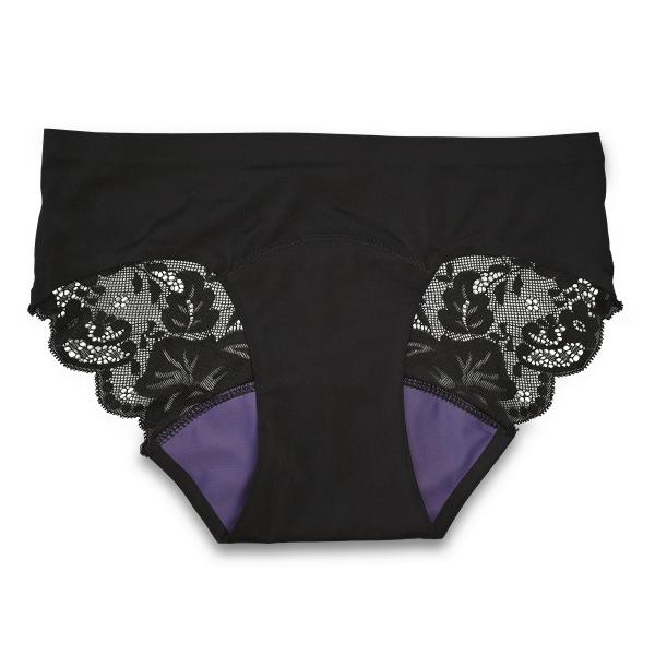 【メール便送料無料】【吸水ショーツ】【バックレースで生理中も気分が上がる♪】MOON PANTS デイタイム ブラックレース