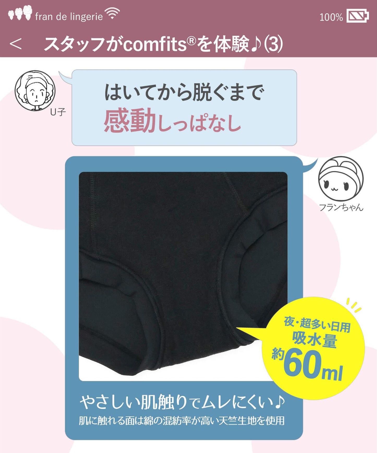 【吸水ショーツ】comfits Special(夜用)