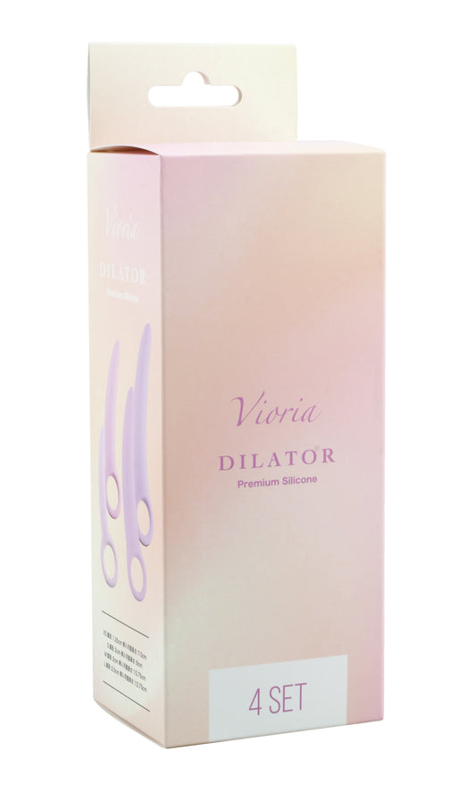 【膣萎縮にお悩みの方・挿入に不安のある方。段階的に膣を広げます】【Vioria】シリコンダイレーター4本セット