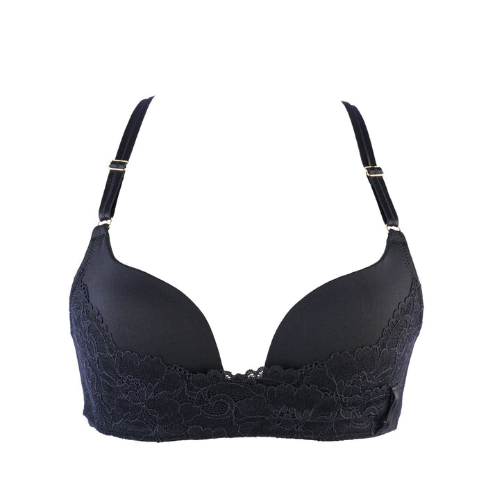 【ブラジャー】　【フロントマグネットホックでつけやすくオシャレなデザイン・更年期の手指のしびれや五十肩に】AonC ブラジャー（S・M・L）