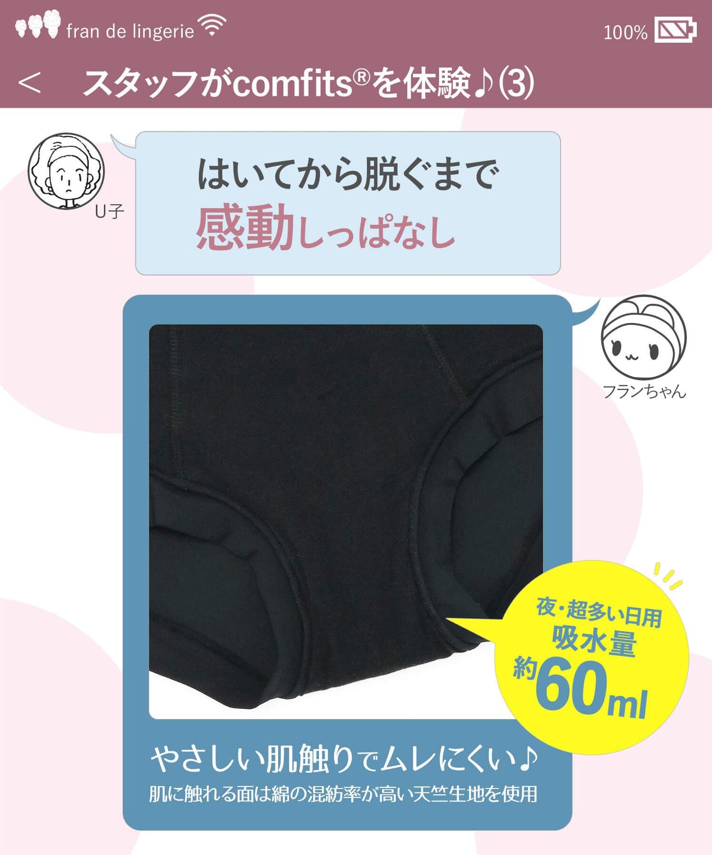 【吸水ショーツ】comfits Special（夜用）